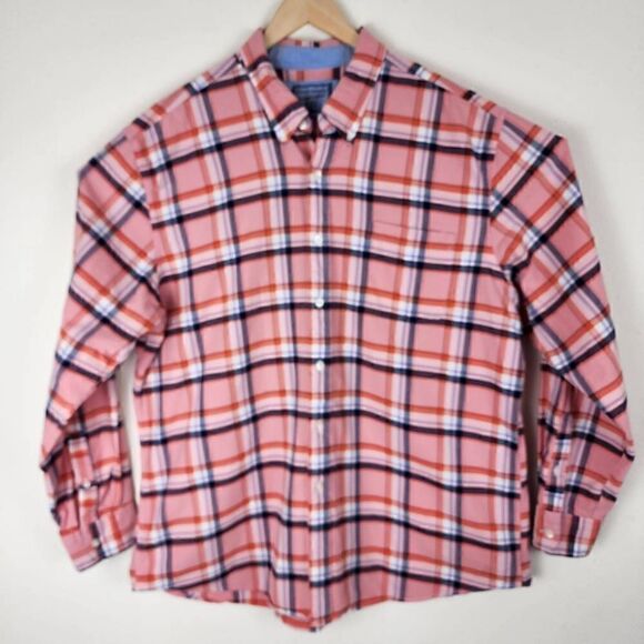 Saddlebred Vintage Oxford Men's Multicolor Long Sleeve Plaid Shirt Size 2XXL - Picture 1 of 4